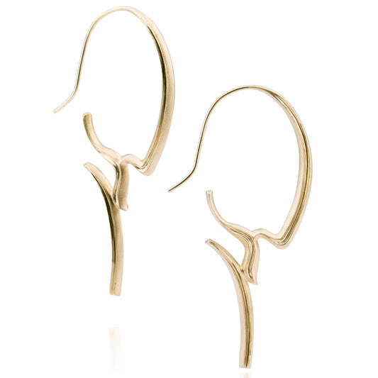 Orme-Brown Contemporary Fine Jewellery The Parade Drop Earrings Statement 18ct Yellow Gold Recycled Fairmined Ethical Sustainable