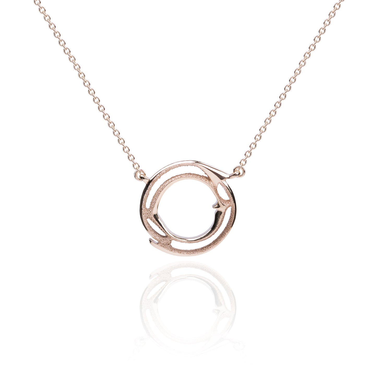 Orme-Brown Contemporary Fine Jewellery Ethical Small Halo Pendant in sustainable recycled 9ct yellow gold